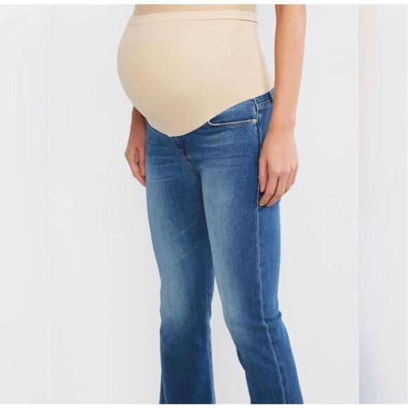 FRAME Secret Fit Belly Le Crop Mini Boot-Cut Jeans with Scalloped Hem - Picture 1 of 9